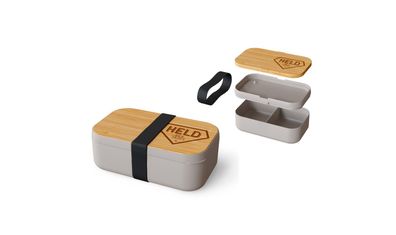 LaVida Brotdose für Dich 19 x 12 x 7 cm Held des Tages (grau)