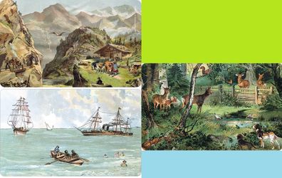 Frühstücksbrettchen Berge Meer Waldtier Frühstücksbrett Schneidebrettchen Vesperbrett