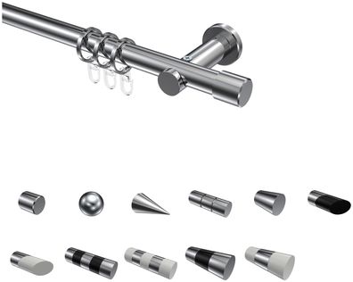 Interdeco Gardinenstangen Chrom 20 mm Ø Platon