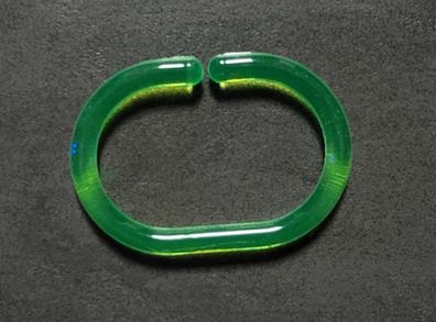 C-Minor Duschvorhangringe 12 Stück Clear Grün ovales Design mit C-Öffnung