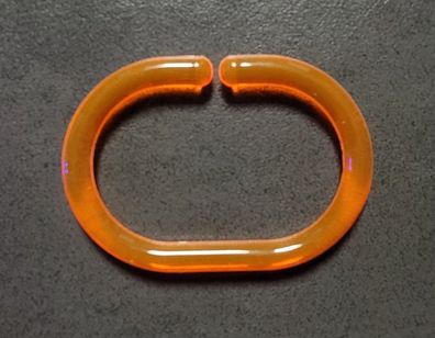 C-Minor Duschvorhangringe Clear Orange 12 Stück ovales Design mit C-Öffnung