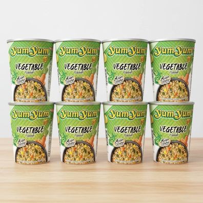 8er-Pack Yum Yum Instantnudeln Gemüse CUP 70g