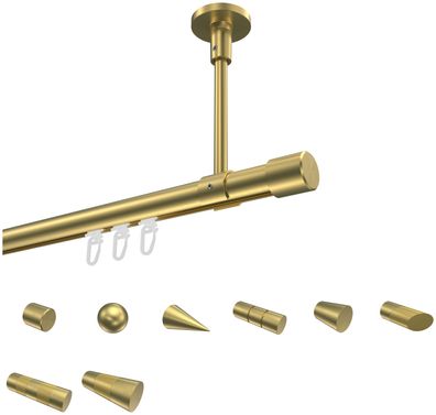 Innenlauf Gardinenstangen Messing-Optik 20 mm Ø Interdeco Sonette
