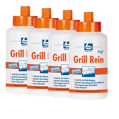 Dr. Becher Grill Rein 4x 1 l Grillreiniger entfernt Fett Krusten BBQ