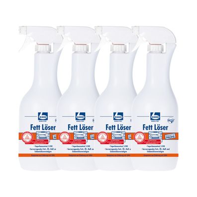 Dr. Becher Fett Löser 4x 1L Super Konzentrat Küchenreiniger Grillreiniger