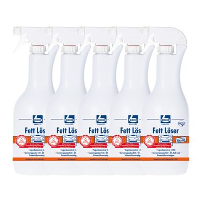 Dr. Becher Fett Löser 5x 1L Super Konzentrat Küchenreiniger Grillreiniger