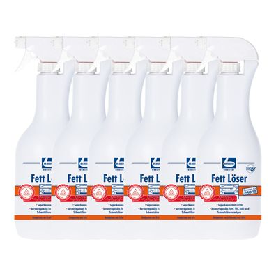 Dr. Becher Fett Löser 6x 1L Super Konzentrat Küchenreiniger Grillreiniger