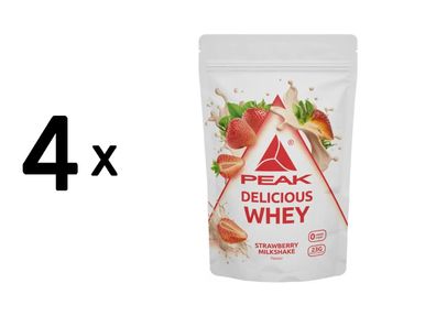 4 x Peak Delicious Whey Protein (300g) Strawberry Milkshake