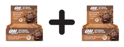 2 x Optimum Nutrition Protein Crisp Bar (10x65g) Chocolate Brownie Crunch