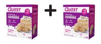 2 x Quest Nutrition Protein Frosted Cookies (8x25g) Birthday Cake