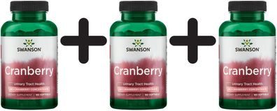 3 x Swanson Cranberry - 180 softgels