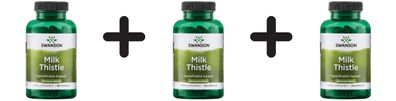3 x Swanson Full Spectrum Milk Thistle, 500mg - 100 caps