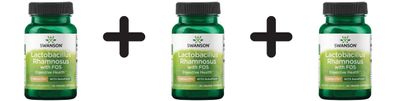 3 x Swanson Lactobacillus Rhamnosus with FOS, 5 Billion CFU - 60 vcaps