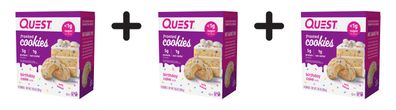 3 x Quest Nutrition Protein Frosted Cookies (8x25g) Birthday Cake