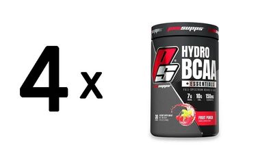 4 x Pro Supps HydroBCAA + Essentials, Fruit Punch - 414g