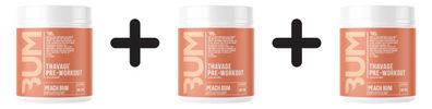 3 x Raw Nutrition Thavage Pre-Workout, Peach Bum - 520g