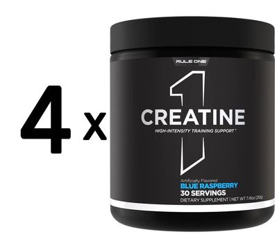 4 x Rule One Creatine, Blue Raspberry - 210g