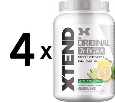 4 x Scivation Xtend, Lemon Lime - 1291g
