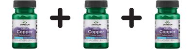 3 x Swanson Albion Chelated Copper, 2mg - 60 caps