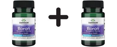 2 x Swanson Boron from Albion Boroganic Glycine, 6mg - 60 caps