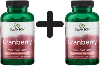 2 x Swanson Cranberry - 180 softgels