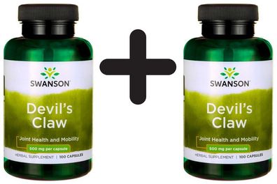 2 x Swanson Devil's Claw, 500mg - 100 caps