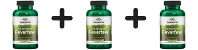 3 x Swanson Feverfew, 380mg - 100 caps