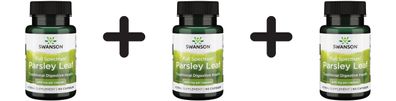 3 x Swanson Full Spectrum Parsley Leaf, 400mg - 60 caps