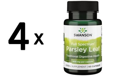 4 x Swanson Full Spectrum Parsley Leaf, 400mg - 60 caps