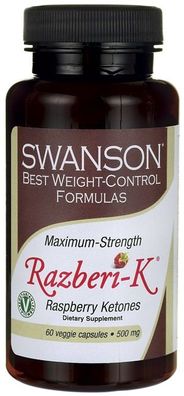 Razberi-K, 500mg Maximum Strength - 60 vcaps