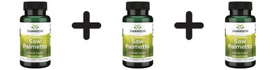 3 x Swanson Saw Palmetto, 540mg - 100 caps