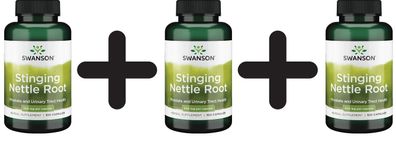 3 x Swanson Stinging Nettle Root, 500 mg - 100 caps