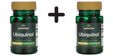 2 x Swanson Ubiquinol, 200mg - 30 softgels