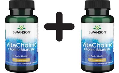 2 x Swanson VitaCholine, 300mg - 60 vcaps