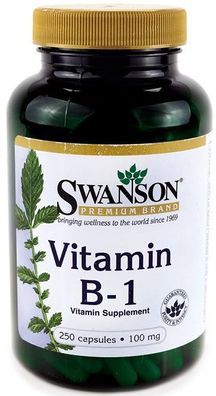 Vitamin B-1 (Thiamin), 100mg - 250 caps