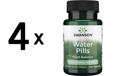 4 x Swanson Water Pills - 120 tabs