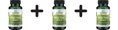 3 x Swanson Wild Yam Root - 100 caps