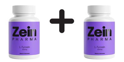 2 x Zein Pharma L-Tyrosine, 500mg - 120 caps