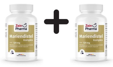 2 x Zein Pharma Milk Thistle Complex, 525mg - 90 caps