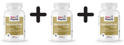 3 x Zein Pharma Milk Thistle Complex, 525mg - 90 caps