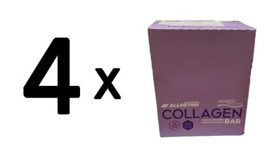 4 x Allnutrition Alldeynn Collagen Bar, Choco Raspberry Coconut - 24 x 40g