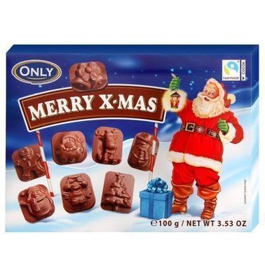 Only Schokoladen-Mikulas 100 g - Fröhliche Weihnachten Edition