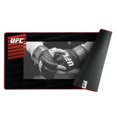 Konix UFC Gaming Mauspad XXL 90x46 cm ?? Rutschfest & robust - Schwarz Rot