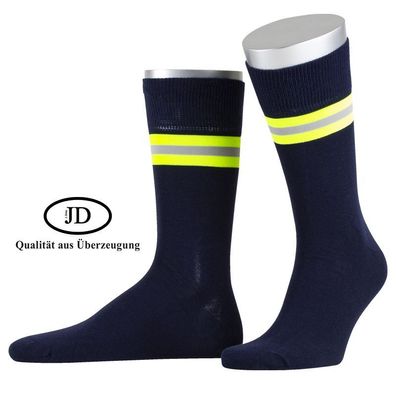 Heldensocken, gelb-silber-gelb, für Feuerwehr, Rettungsdienst, THW und anderen Helde