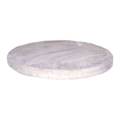Kattens No. 1 - Bodenpodest mit Plüschbezug Ø 50 cm - grau