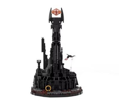 Herr der Ringe Turm Auge von Sauron MOC Set mit LED - 1180+ Teile Klemmbausteine