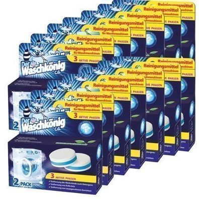 Der Waschkönig Waschmaschinen-Reinigertabs - 2 x 14 Packungen