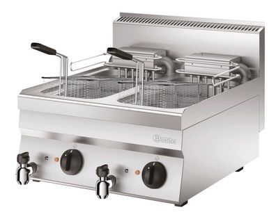 Elektro Fritteuse 2 x 10 Liter 400 V TG 600 x 650 x 295 Imbiss Gastro Gastlando