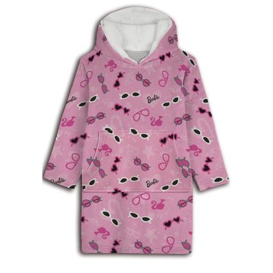 Barbie Hoodie-Decke – Kuschelige One Size Pulloverdecke mit Kapuze