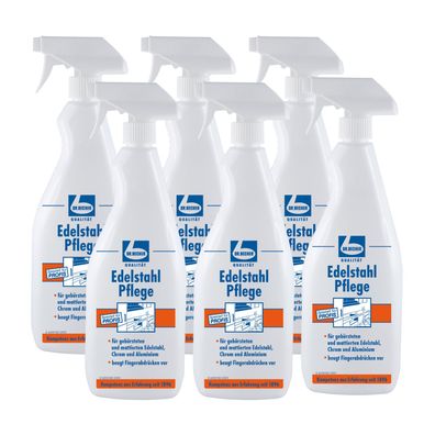 Dr. Becher Edelstahl Pflege 6x 1L Profi Edelstahlreiniger Pflegemittel Streifenfrei
